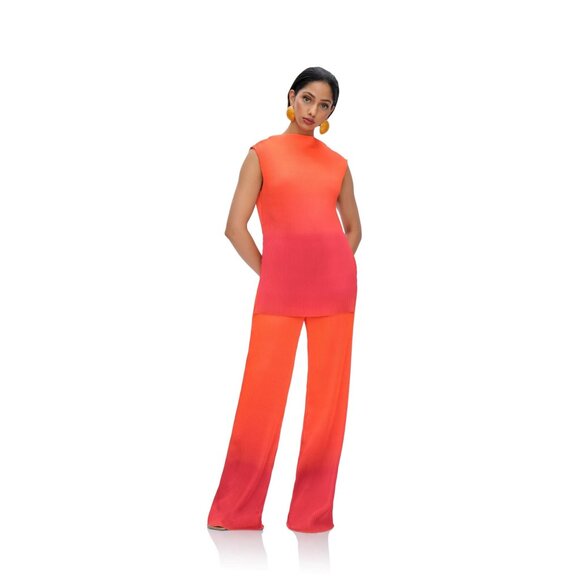 AI-5. Andrea Iyamah Atti Pleated Top Adwa Red